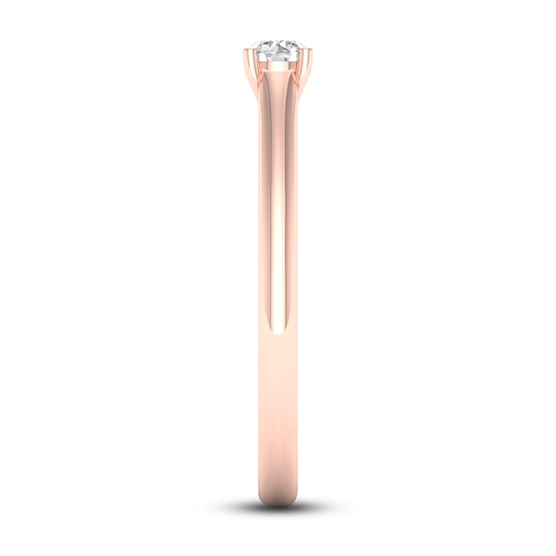 Main Image 4 of Diamond Solitaire Ring 1/6 ct tw Round-cut 14K Rose Gold (SI2/I)