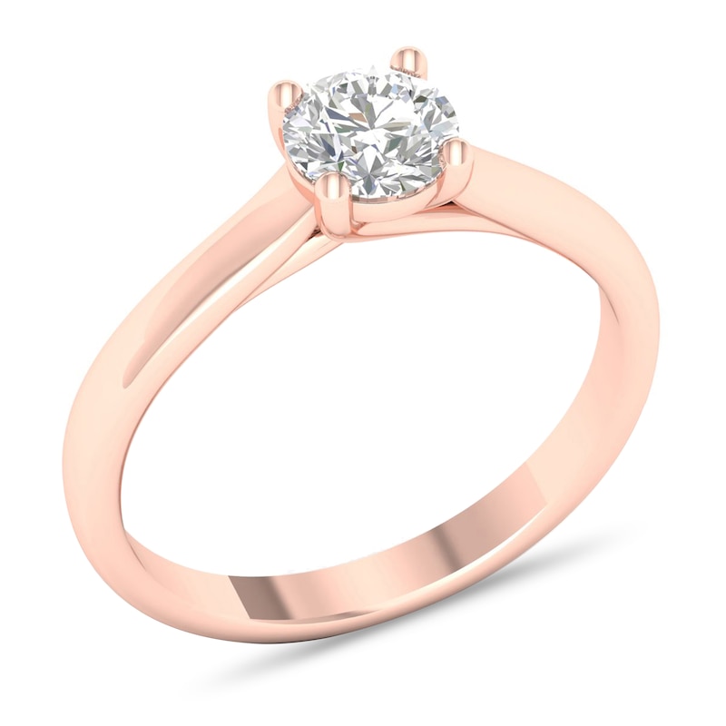 Main Image 3 of Diamond Solitaire Ring 3/4 ct tw Round-cut 14K Rose Gold (SI2/I)