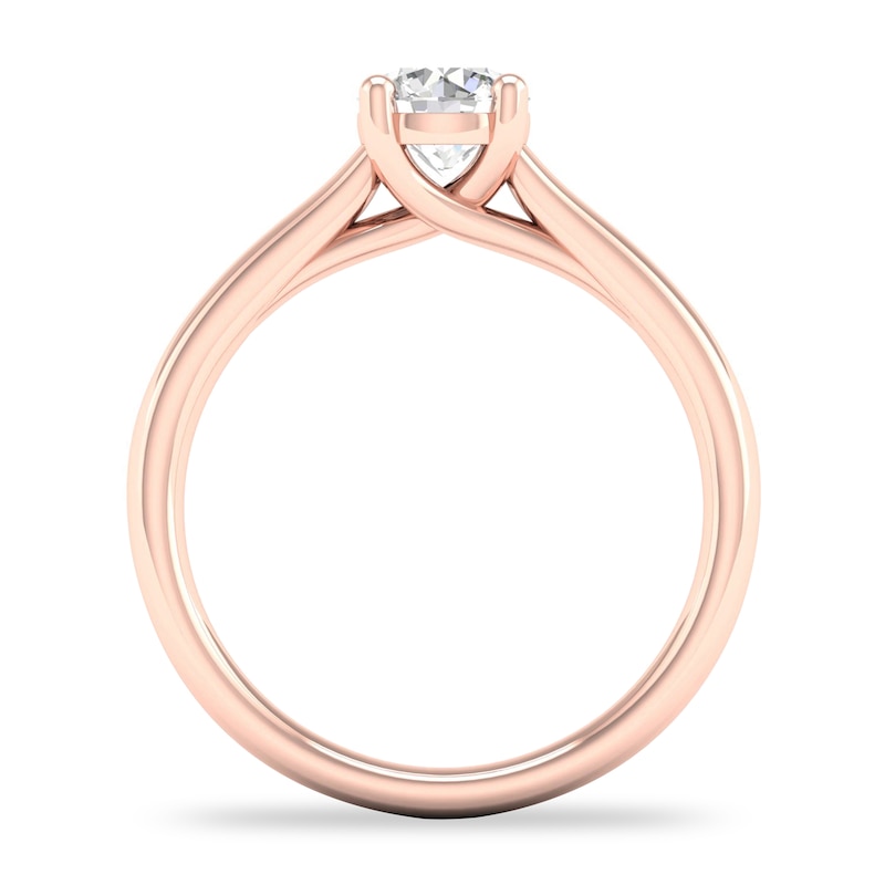 Main Image 4 of Diamond Solitaire Ring 3/4 ct tw Round-cut 14K Rose Gold (SI2/I)