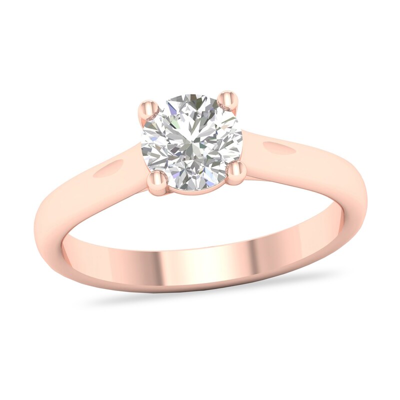 Diamond Solitaire Ring 1 ct tw Round-cut 14K Rose Gold (SI2/I)