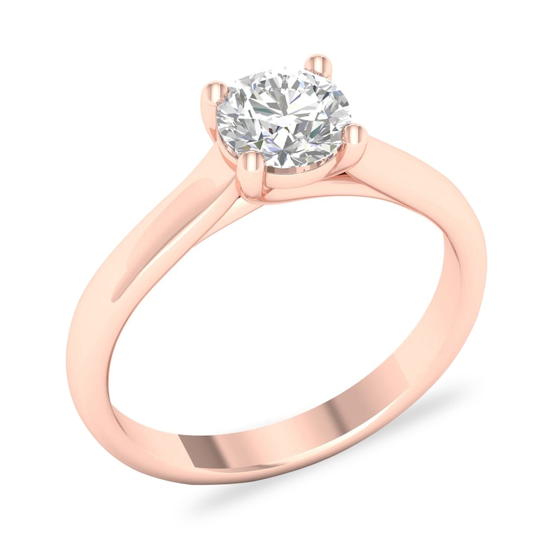 Diamond Solitaire Ring 1 ct tw Round-cut 14K Rose Gold (SI2/I)