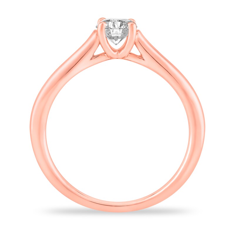 Diamond Solitaire Engagement Ring 1/2 ct tw Round-cut 14K Rose Gold (I2/I)