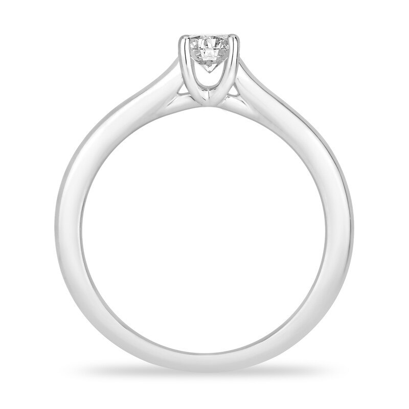Diamond Solitaire Engagement Ring 1/3 ct tw Round-cut 14K White Gold (I2/I)