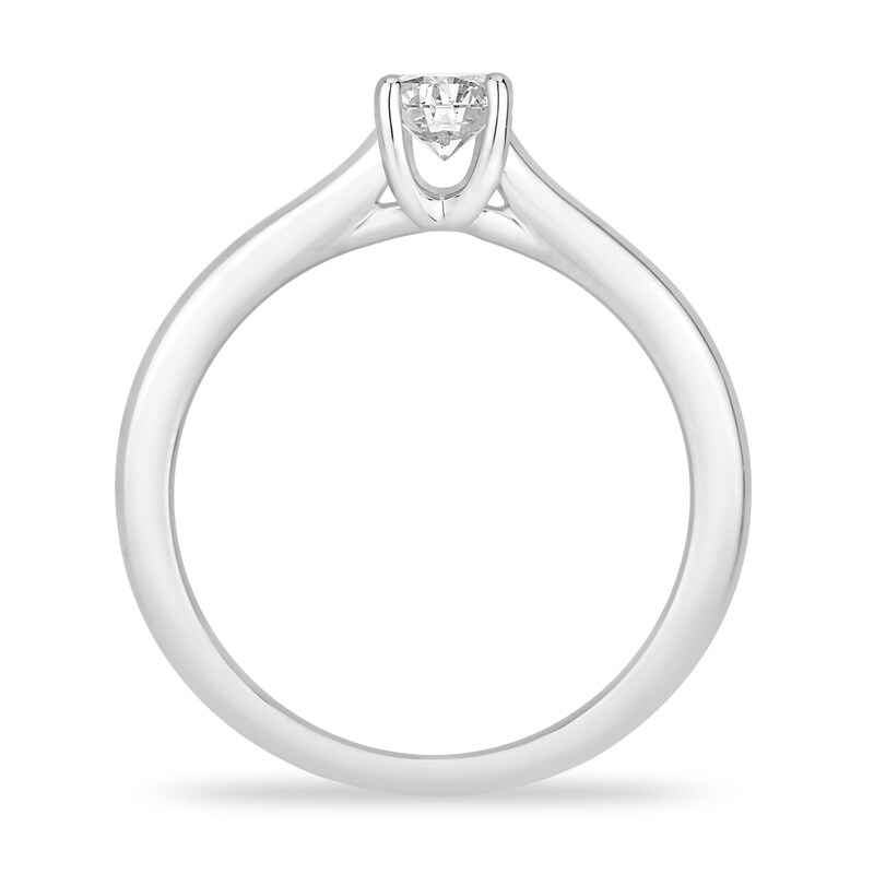 Diamond Solitaire Engagement Ring 3/8 ct tw Round-cut 14K White Gold (I2/I)