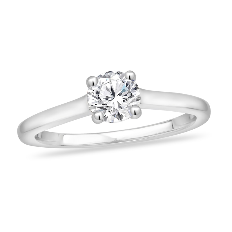 Main Image 1 of Diamond Solitaire Engagement Ring 7/8 ct tw Round-cut 14K White Gold (I2/I)