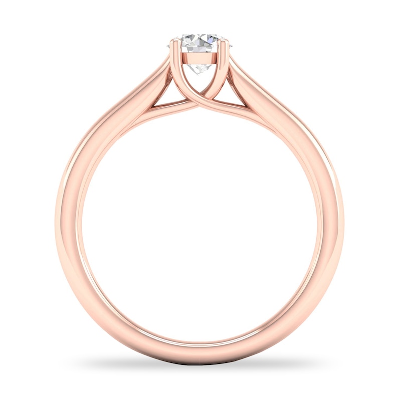 Main Image 3 of Diamond Solitaire Ring 1/4 ct tw Round-cut 14K Rose Gold (SI2/I)