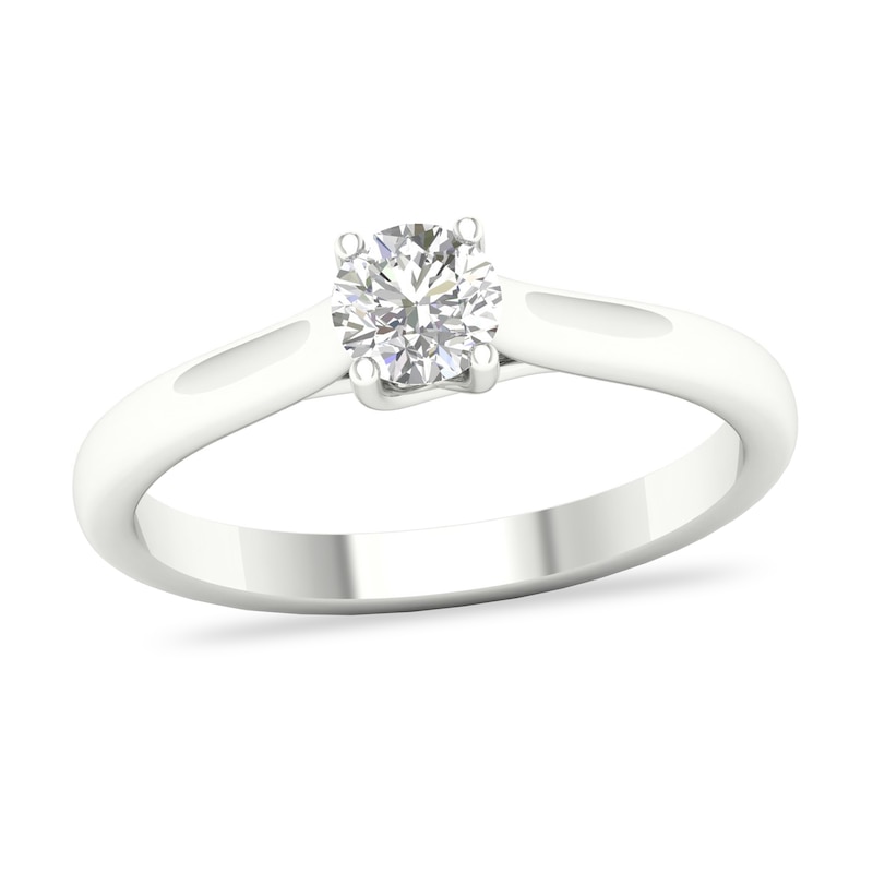 Diamond Solitaire Ring / ct tw Round-cut 14K Gold (SI2/I