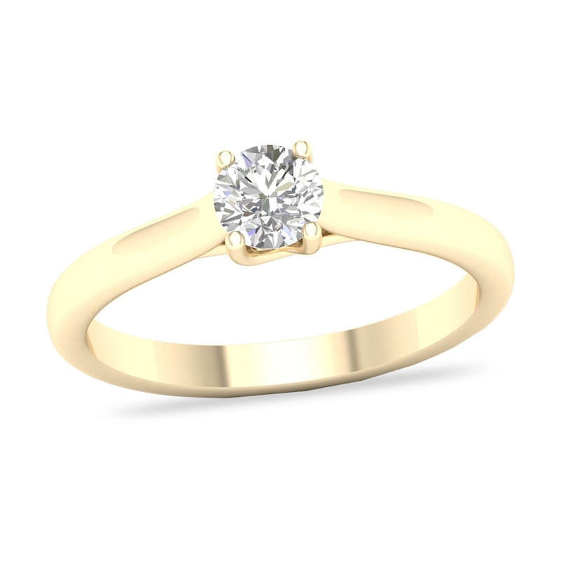 Main Image 1 of Diamond Solitaire Ring 1/2 ct tw Round-cut 14K Yellow Gold (SI2/I)