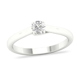 Diamond Solitaire Ring 1/3 ct tw Round-cut 14K White Gold (SI2/I)