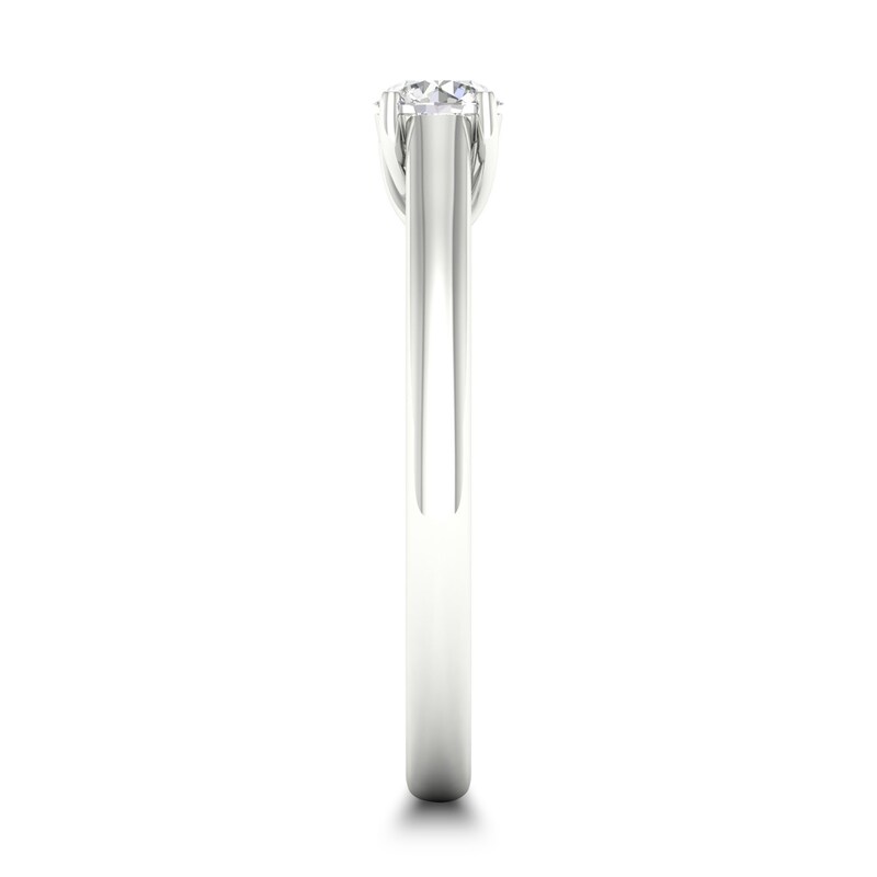 Main Image 2 of Diamond Solitaire Ring 1/3 ct tw Round-cut 14K White Gold (SI2/I)