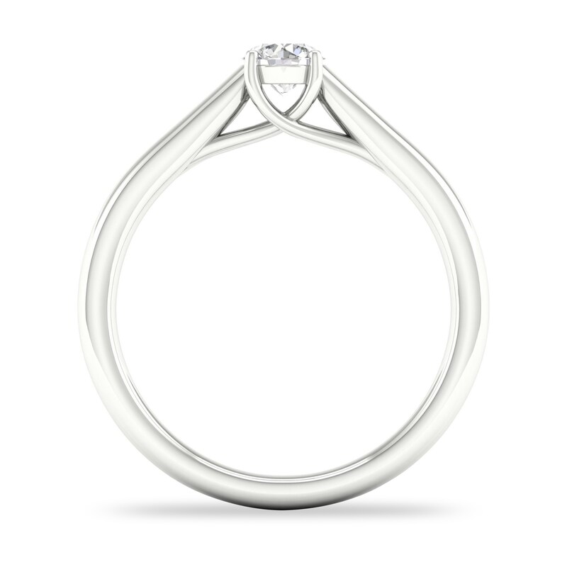 Main Image 4 of Diamond Solitaire Ring 1/3 ct tw Round-cut 14K White Gold (SI2/I)