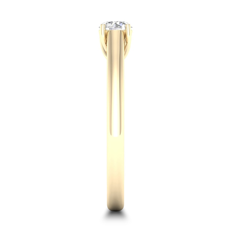 Main Image 2 of Diamond Solitaire Ring 1/3 ct tw Round-cut 14K Yellow Gold (SI2/I)