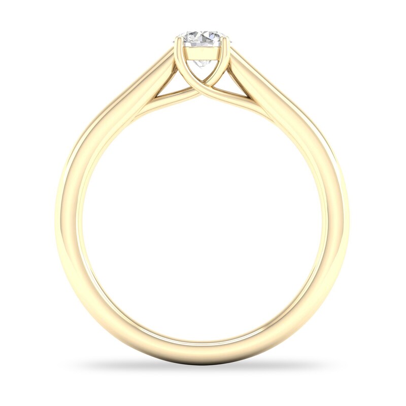 Main Image 4 of Diamond Solitaire Ring 1/3 ct tw Round-cut 14K Yellow Gold (SI2/I)