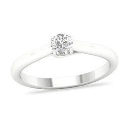 Diamond Solitaire Ring 1/3 ct tw Round-cut Platinum (SI2/I)