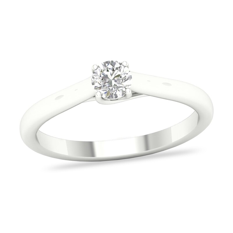 Main Image 1 of Diamond Solitaire Ring 1/3 ct tw Round-cut Platinum (SI2/I)