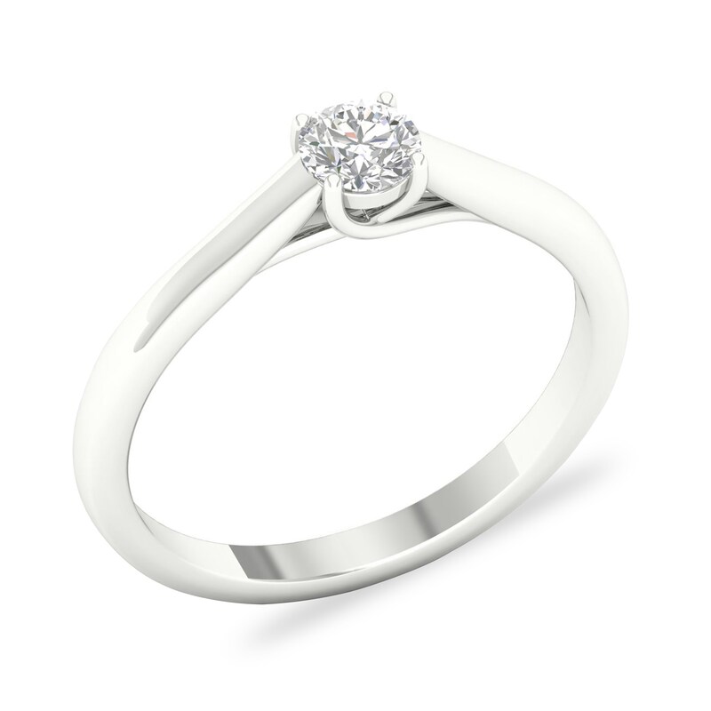 Diamond Solitaire Ring 1/3 ct tw Round-cut Platinum (SI2/I)