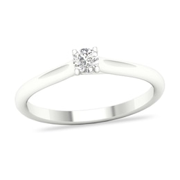 Diamond Solitaire Ring 1/6 ct tw Round-cut 14K White Gold (SI2/I)