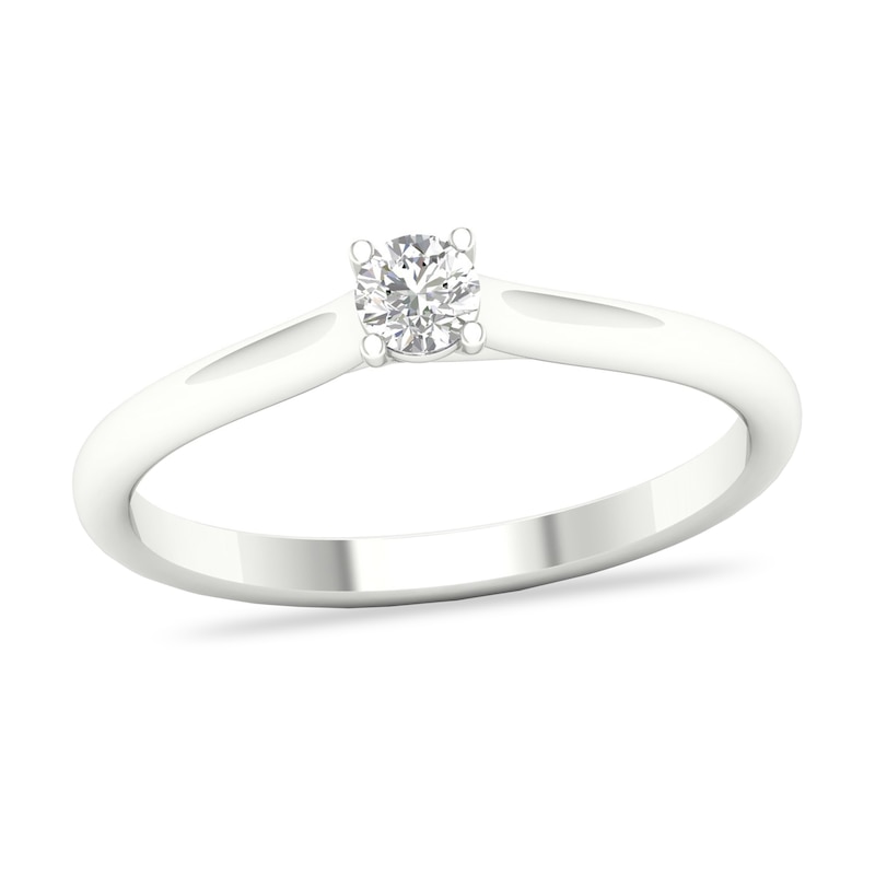 Main Image 1 of Diamond Solitaire Ring 1/6 ct tw Round-cut 14K White Gold (SI2/I)