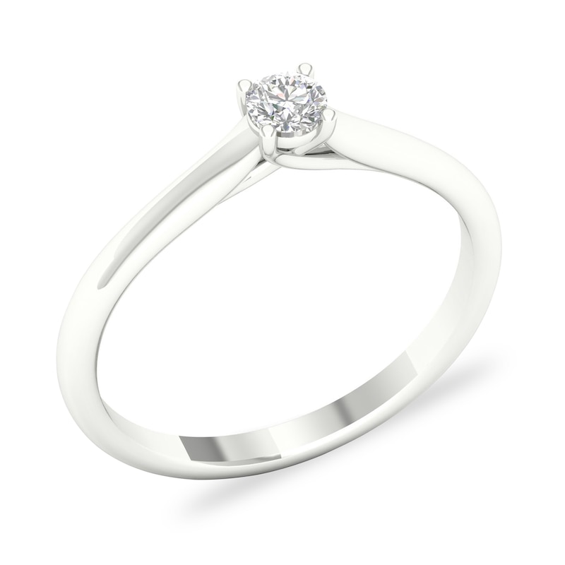 Diamond Solitaire Ring 1/6 ct tw Round-cut 14K White Gold (SI2/I)