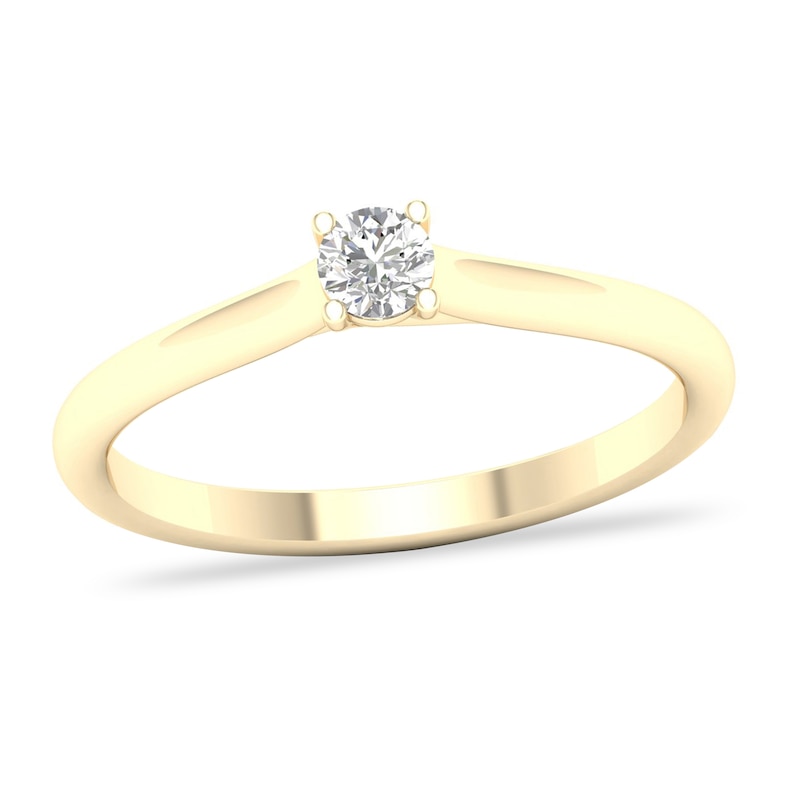 Main Image 1 of Diamond Solitaire Ring 1/6 ct tw Round-cut 14K Yellow Gold (SI2/I)