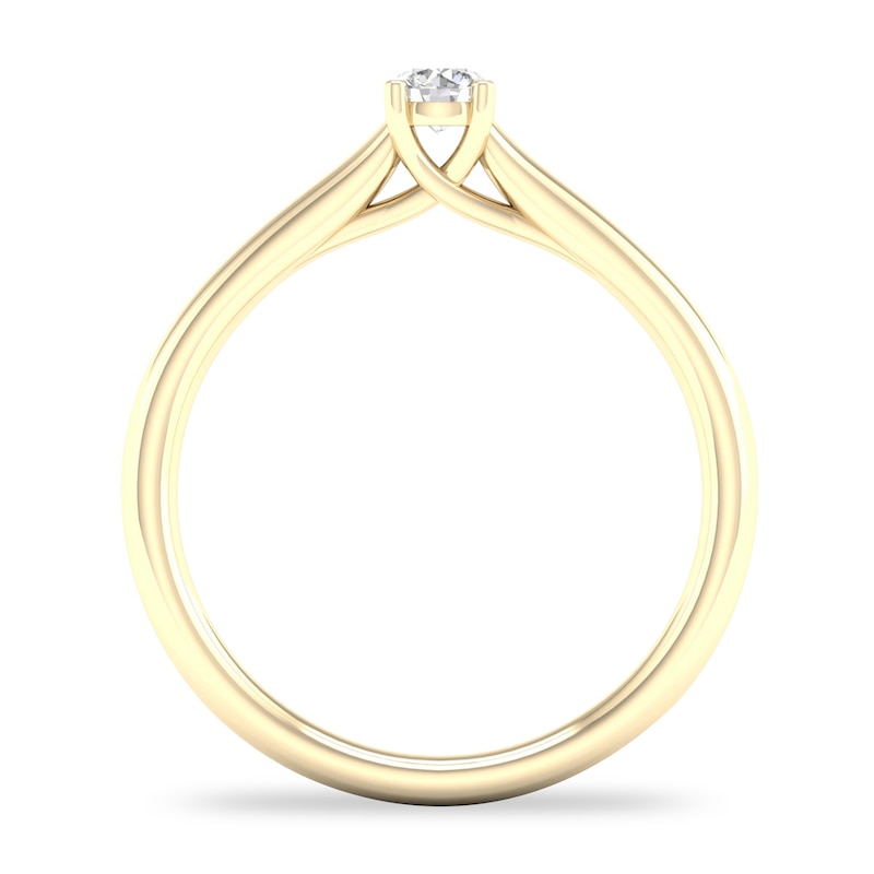 Main Image 4 of Diamond Solitaire Ring 1/6 ct tw Round-cut 14K Yellow Gold (SI2/I)