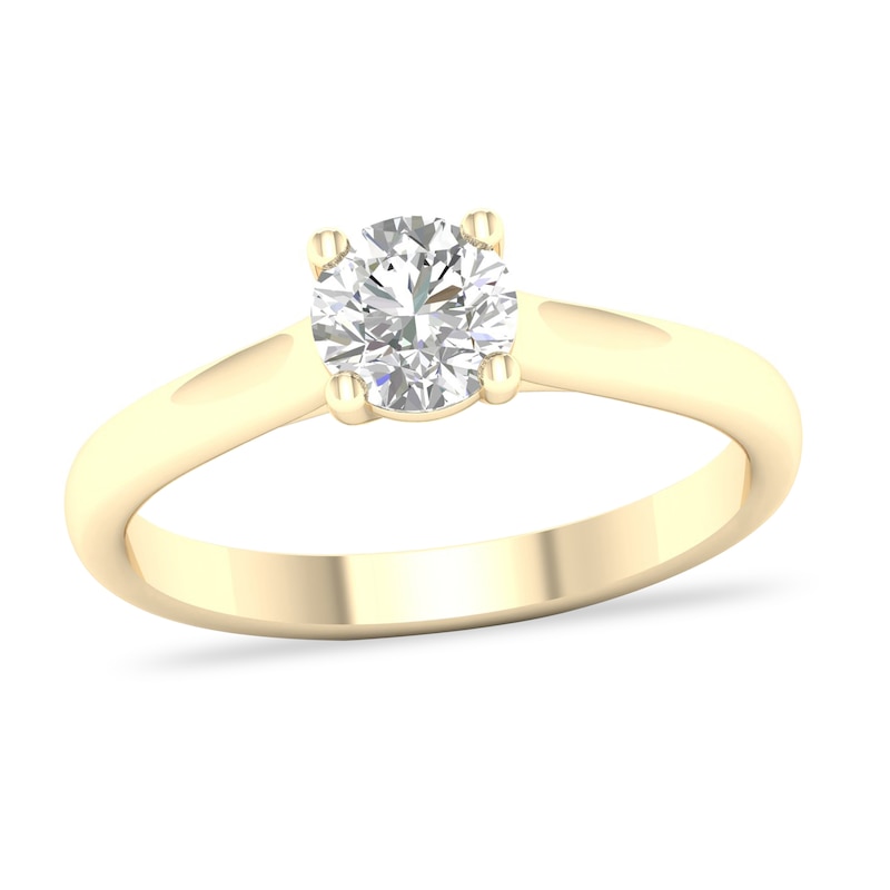 Diamond Solitaire Ring 3/4 ct tw Round-cut 14K Yellow Gold (SI2/I)