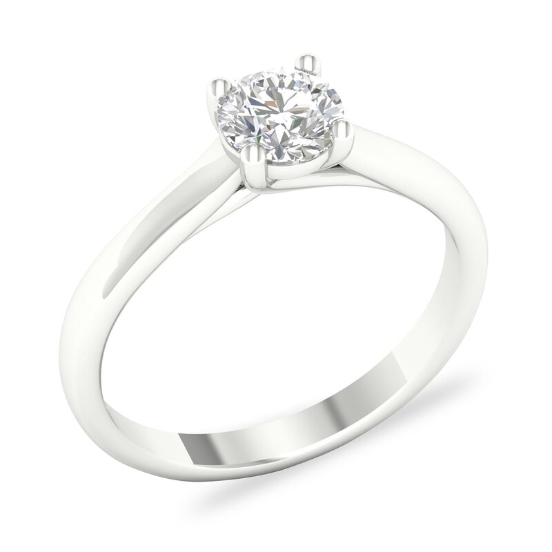 Main Image 3 of Diamond Solitaire Ring 3/4 ct tw Round-cut Platinum (SI2/I)