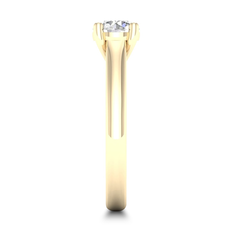 Main Image 2 of Diamond Solitaire Ring 1 ct tw Round-cut 14K Yellow Gold (SI2/I)