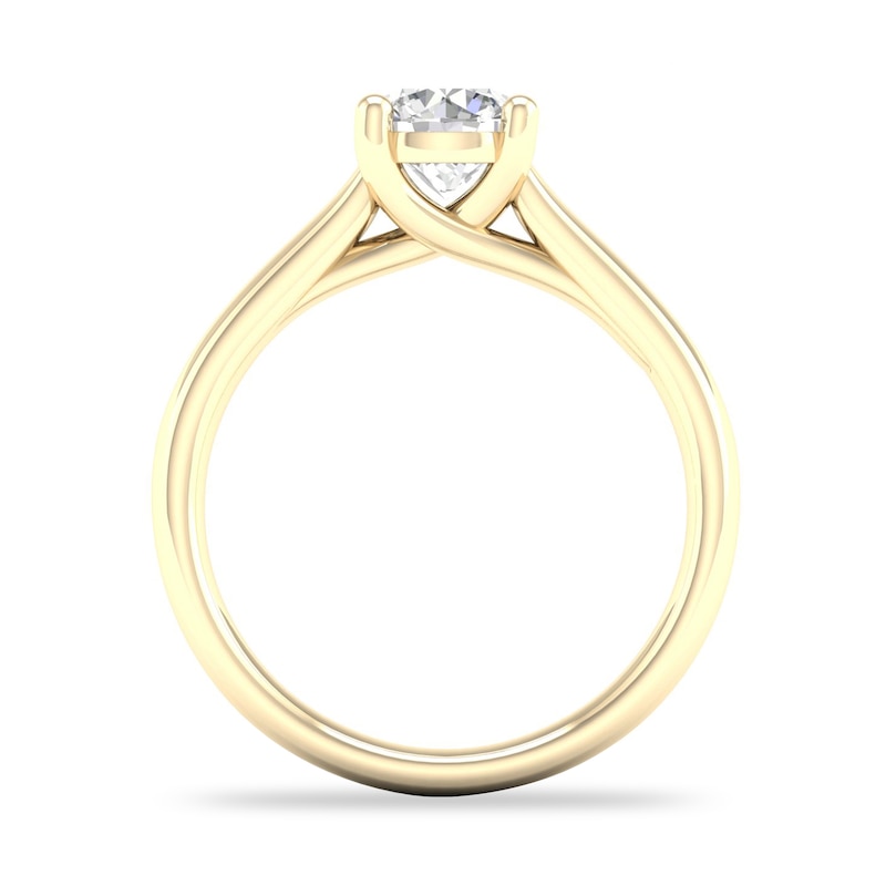 Main Image 4 of Diamond Solitaire Ring 1 ct tw Round-cut 14K Yellow Gold (SI2/I)