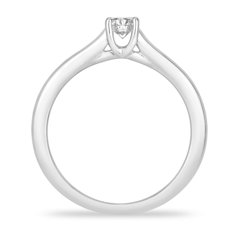 Diamond Solitaire Engagement Ring 1/4 ct tw Round-cut 14K White Gold (I2/I)