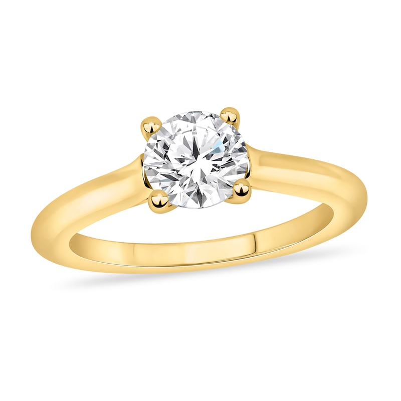 Diamond Solitaire Engagement Ring 1 ct tw Round-cut 14K Yellow Gold (I2/I)