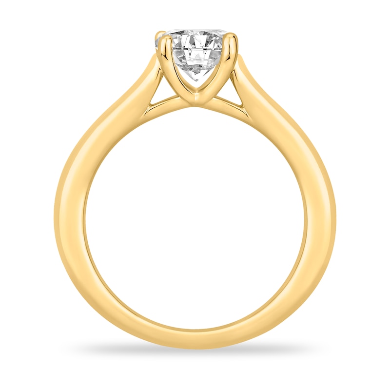 Diamond Solitaire Engagement Ring 1 ct tw Round-cut 14K Yellow Gold (I2/I)