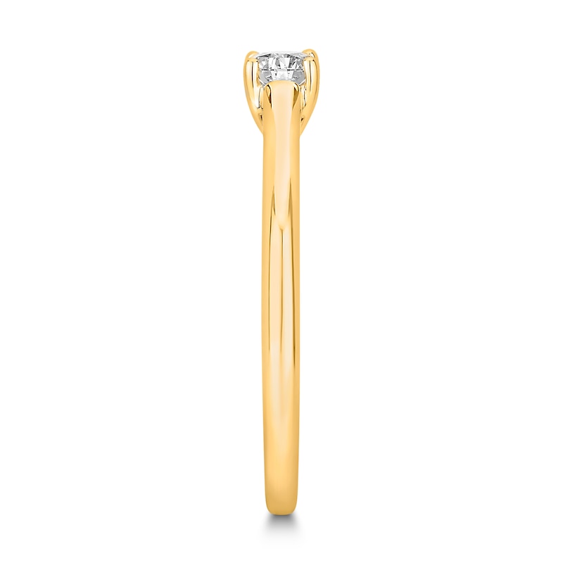 Main Image 3 of Diamond Solitaire Engagement Ring 1/3 ct tw Round-cut 14K Yellow Gold (I2/I)