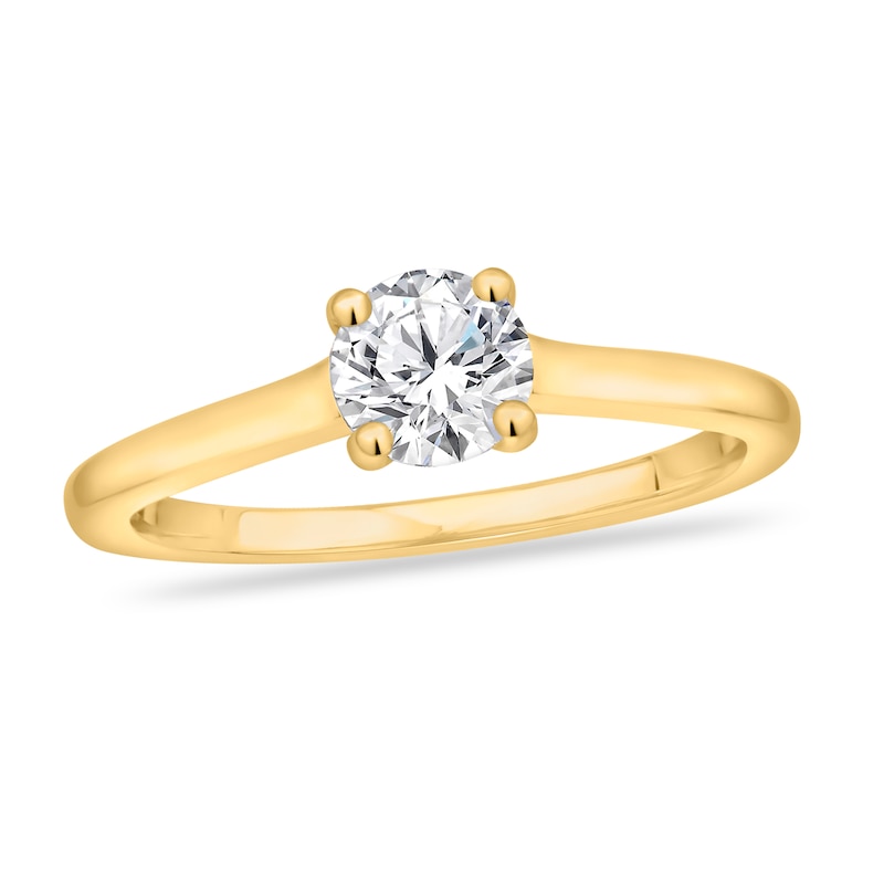 Main Image 1 of Diamond Solitaire Engagement Ring 7/8 ct tw Round-cut 14K Yellow Gold (I2/I)