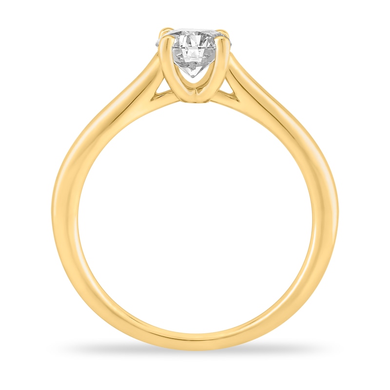 Main Image 2 of Diamond Solitaire Engagement Ring 7/8 ct tw Round-cut 14K Yellow Gold (I2/I)