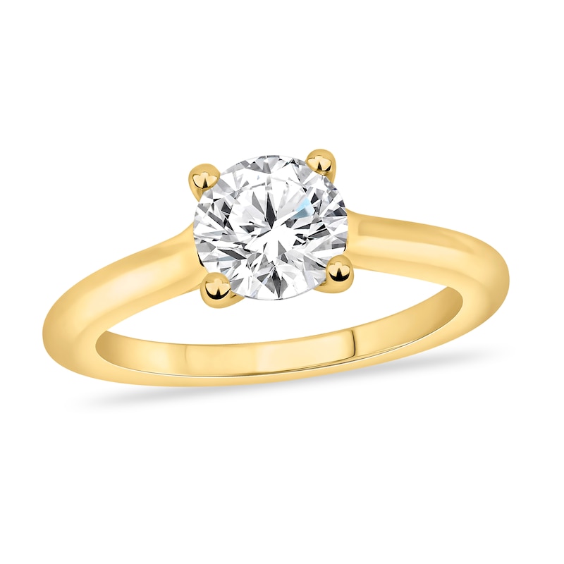 Main Image 1 of Diamond Solitaire Engagement Ring 2-1/2 ct tw Round-cut 14K Yellow Gold (I2/I)