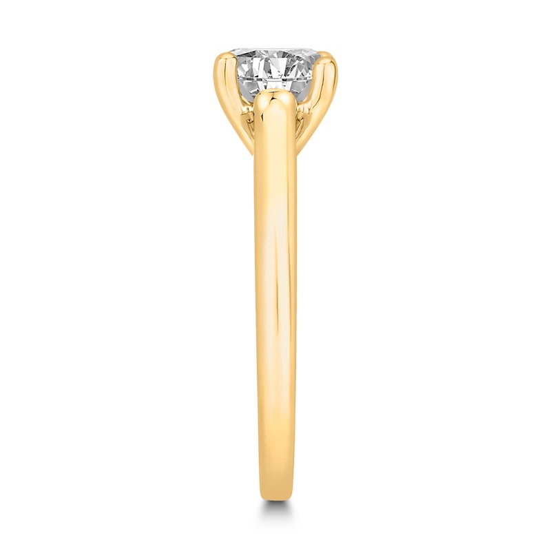 Main Image 3 of Diamond Solitaire Engagement Ring 3 ct tw Round-cut 14K Yellow Gold (I2/I)