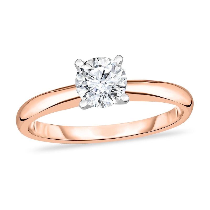 Main Image 1 of Diamond Solitaire Ring 1/4 ct tw Round 14K Rose Gold (I1/I)