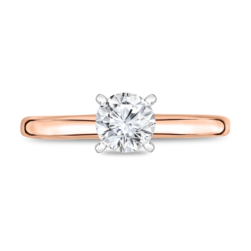 Main Image 2 of Diamond Solitaire Ring 1/4 ct tw Round 14K Rose Gold (I1/I)