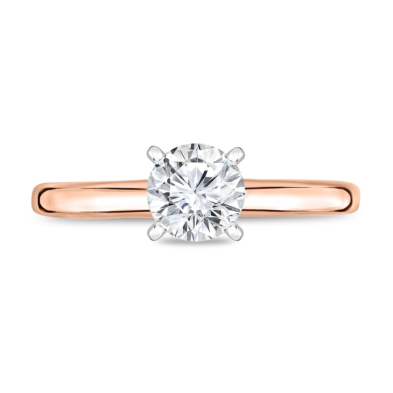 Main Image 2 of Diamond Solitaire Ring 1/3 ct tw Round 14K Rose Gold (I1/I)