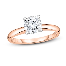 Diamond Solitaire Ring 3/8 ct tw Round 14K Rose Gold (I1/I)
