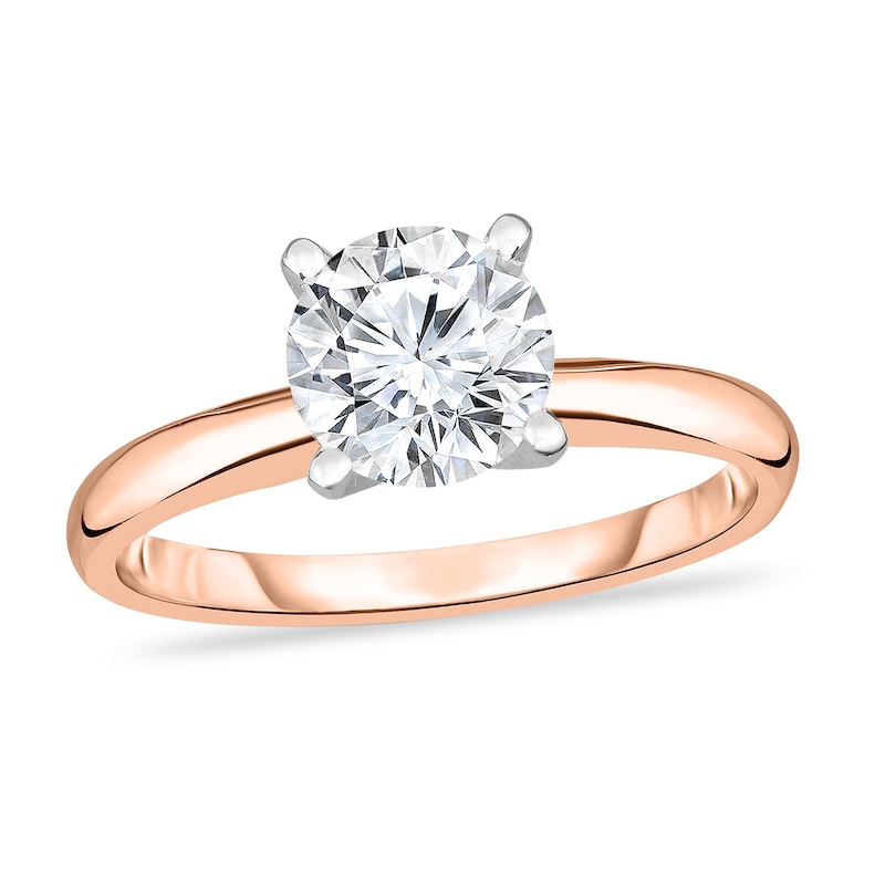 Diamond Solitaire Ring 1/2 ct tw Round 14K Rose Gold (I1/I)