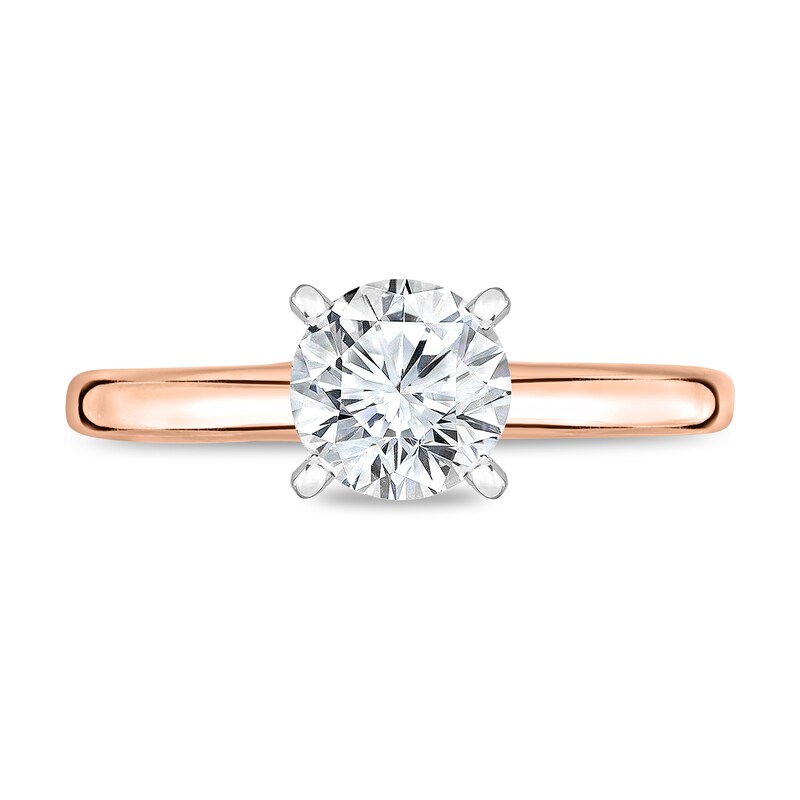 Diamond Solitaire Ring 1/2 ct tw Round 14K Rose Gold (I1/I)