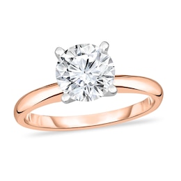 Diamond Solitaire Ring 5/8 ct tw Round 14K Rose Gold (I1/I)