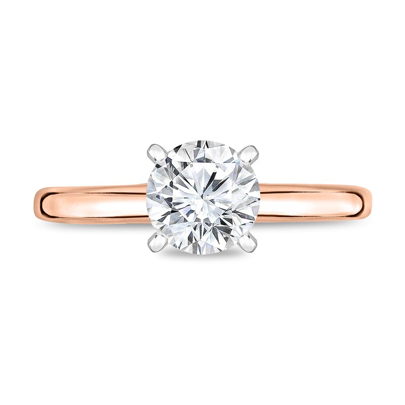 Main Image 2 of Diamond Solitaire Ring 5/8 ct tw Round 14K Rose Gold (I1/I)