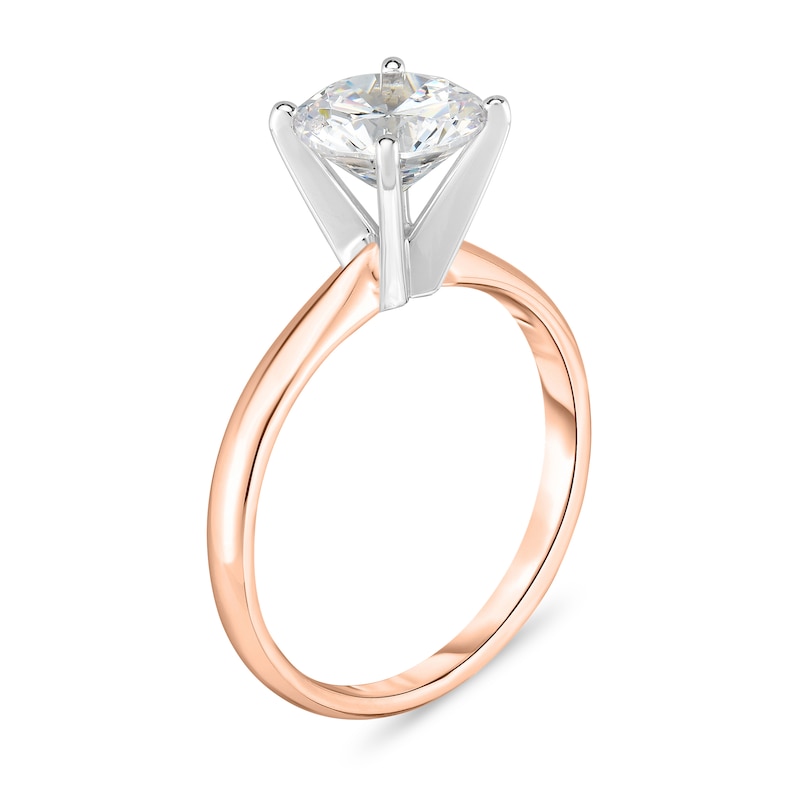 Diamond Solitaire Ring 5/8 ct tw Round 14K Rose Gold (I1/I)