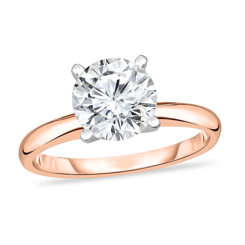 Main Image 1 of Diamond Solitaire Ring 1-1/3 ct tw Round 14K Rose Gold (I2/I)