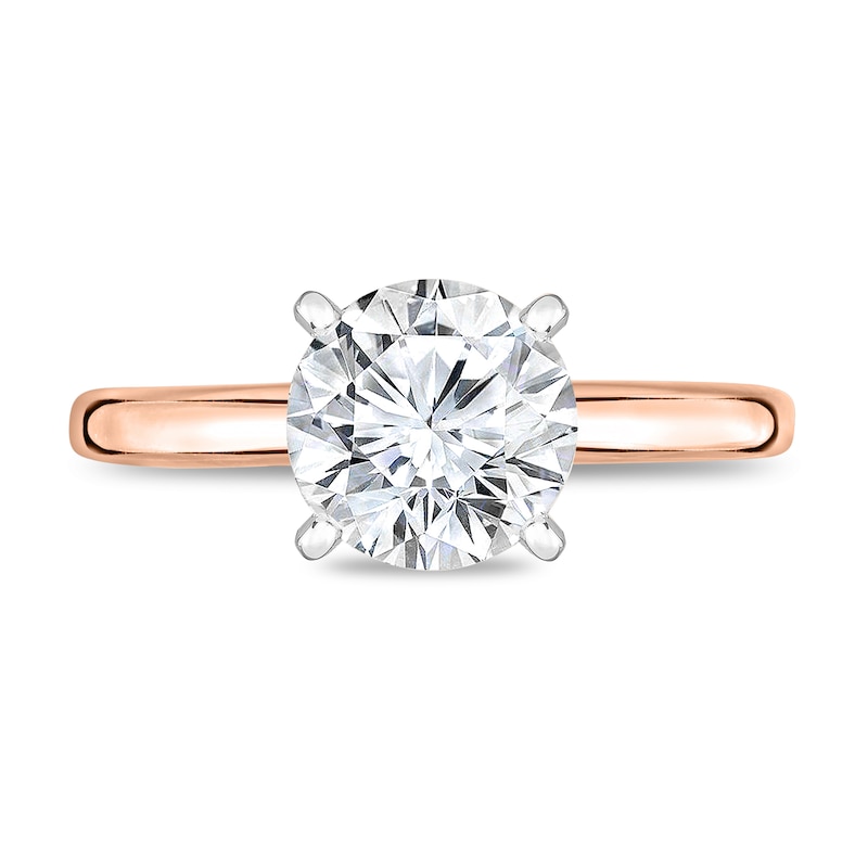 Main Image 2 of Diamond Solitaire Ring 1-1/3 ct tw Round 14K Rose Gold (I2/I)