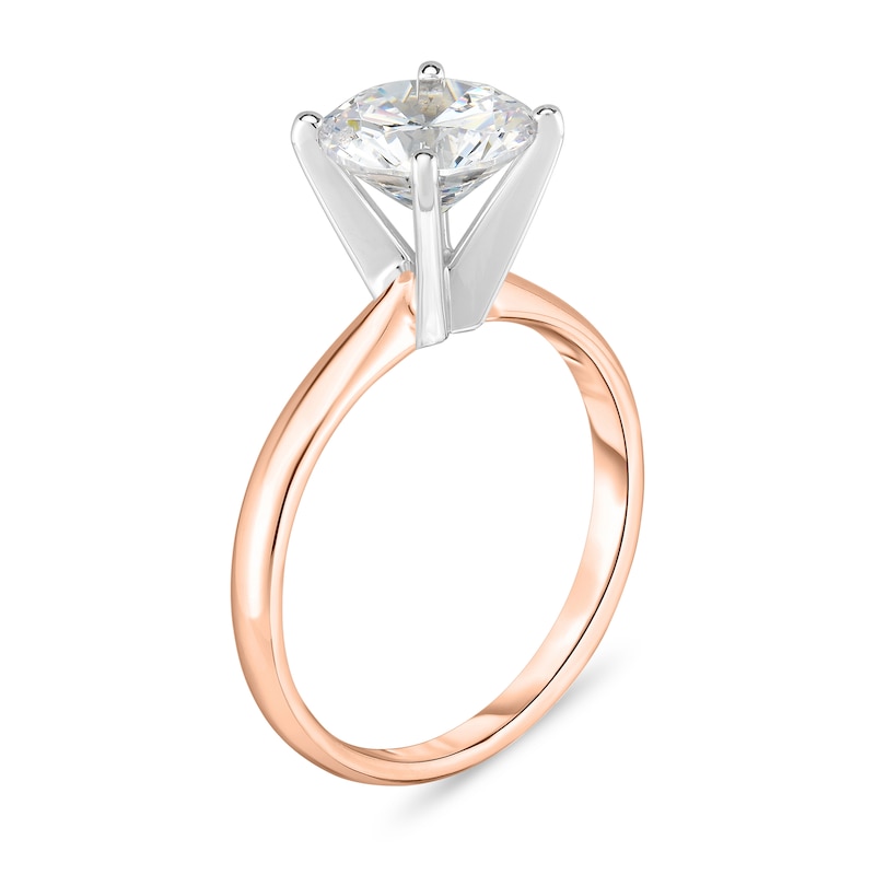 Main Image 3 of Diamond Solitaire Ring 1-1/3 ct tw Round 14K Rose Gold (I2/I)