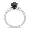 Thumbnail Image 3 of Black Diamond Solitaire Engagement Ring 1 ct tw Round-cut 14K White Gold